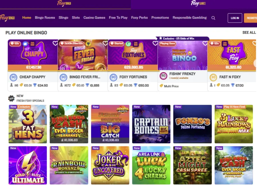 Foxybingo online casino
